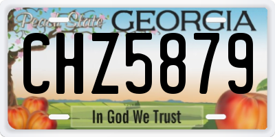 GA license plate CHZ5879
