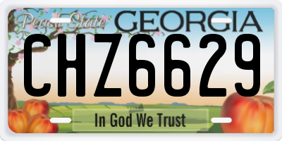 GA license plate CHZ6629