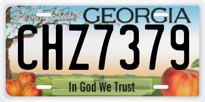 GA license plate CHZ7379