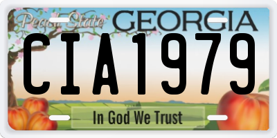 GA license plate CIA1979