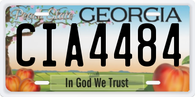 GA license plate CIA4484