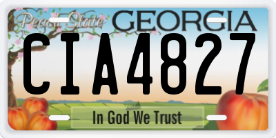 GA license plate CIA4827