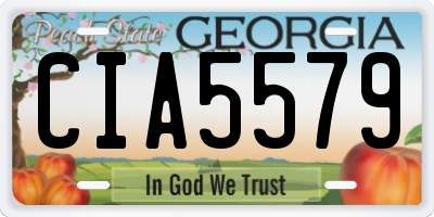 GA license plate CIA5579