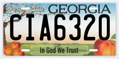 GA license plate CIA6320