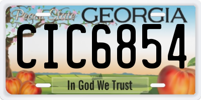 GA license plate CIC6854