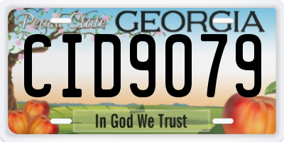 GA license plate CID9079