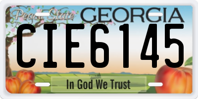 GA license plate CIE6145