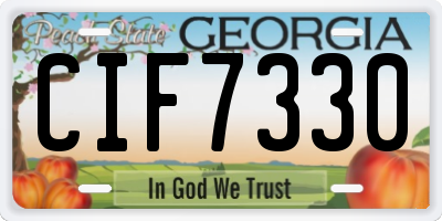 GA license plate CIF7330