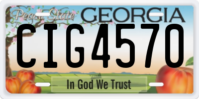 GA license plate CIG4570