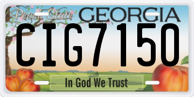 GA license plate CIG7150