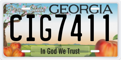 GA license plate CIG7411