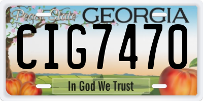 GA license plate CIG7470