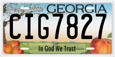 GA license plate CIG7827