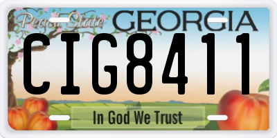 GA license plate CIG8411