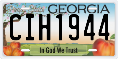 GA license plate CIH1944