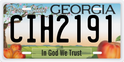 GA license plate CIH2191