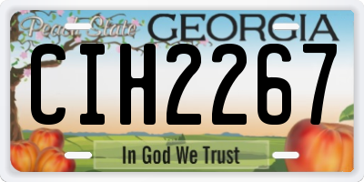 GA license plate CIH2267