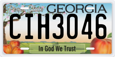 GA license plate CIH3046