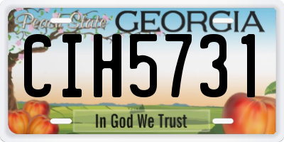 GA license plate CIH5731