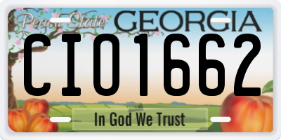 GA license plate CIO1662