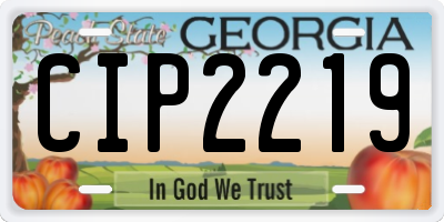 GA license plate CIP2219