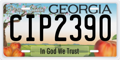 GA license plate CIP2390