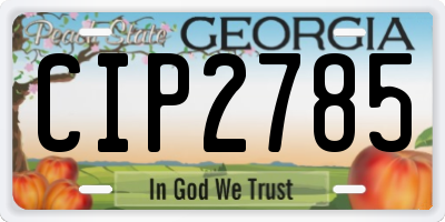 GA license plate CIP2785
