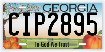 GA license plate CIP2895