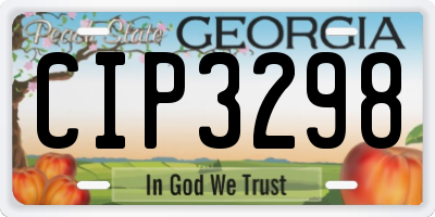 GA license plate CIP3298