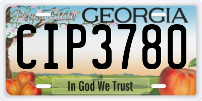 GA license plate CIP3780
