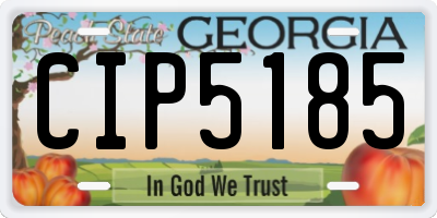 GA license plate CIP5185