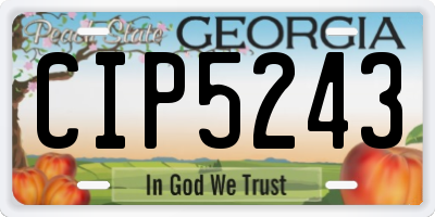 GA license plate CIP5243