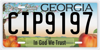 GA license plate CIP9197