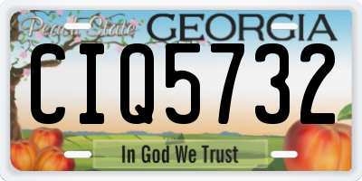 GA license plate CIQ5732