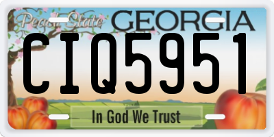 GA license plate CIQ5951