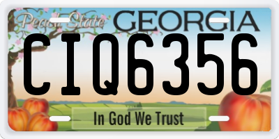 GA license plate CIQ6356