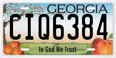GA license plate CIQ6384