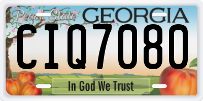 GA license plate CIQ7080