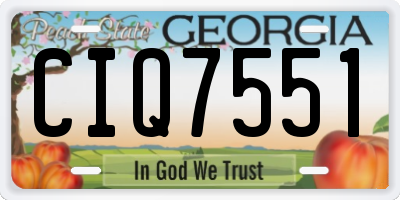 GA license plate CIQ7551