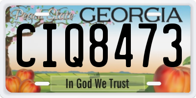 GA license plate CIQ8473