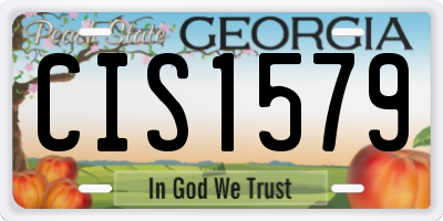 GA license plate CIS1579