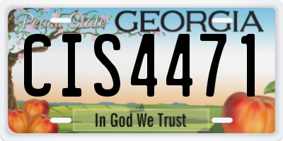 GA license plate CIS4471