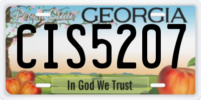 GA license plate CIS5207