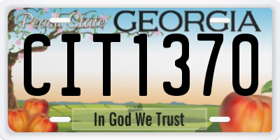 GA license plate CIT1370