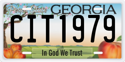 GA license plate CIT1979