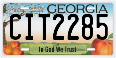 GA license plate CIT2285