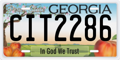 GA license plate CIT2286
