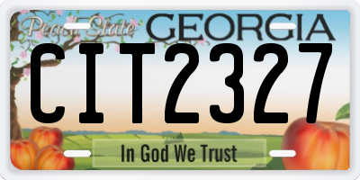 GA license plate CIT2327