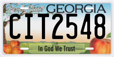 GA license plate CIT2548