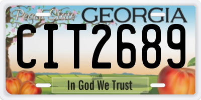 GA license plate CIT2689